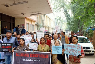 to save democrecy rally of students, reserchers and teachers in Kolkata