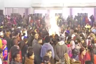 Lohri celebrated in Shakti temple of Dhanbad