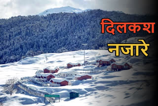 beautiful snowfall view of Auli