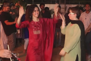 Sanya Malhotra celebrates Lohri with Pagglait team