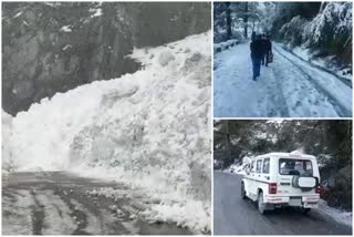 two national highway and 388 road closed in himachal due to snowfall