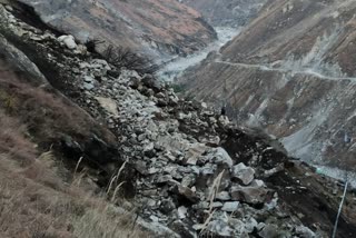 nh 5 closed due to landslide in kinnaur