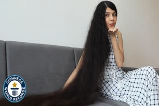 Guinness World Records with 190 cm long hair,ಕಿರಿಯ ವಯಸ್ಸಿನಲ್ಲೇ ಉದ್ದನೆ ಕೂದಲು