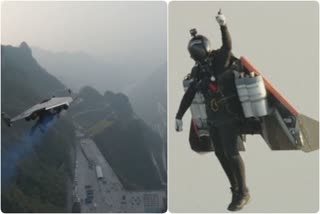 Frenchmen Fred Fugen and Vince Reffet from The National Dubai's Jetmen soar over China to promote Expo 2020 Dubai