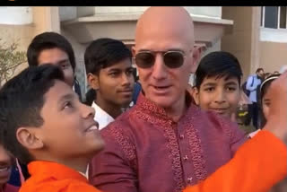 #MakarSankranti: Jeff Bezos flies kite with children