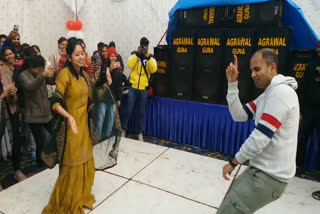 SP Rahul Kumar Lodha dance at Makar Sankranti fair in guna