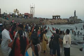 Tourists visiting Kumari