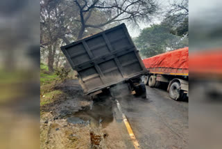 Truck and car collision