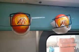 Fire proof ball will protect against fire incidents in trains