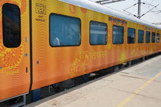 Indian railways  Union Railway and Commerce Minister Piyush Goyal  Gujarat Chief Minister Vijay Rupani  Tejas Express train  Ahmedabad-Mumbai Central Tejas Express  തേജസ് നാളെ ഓടിത്തുടങ്ങും  രണ്ടാമത്തെ സ്വകാര്യ തീവണ്ടി സര്‍വീസ്