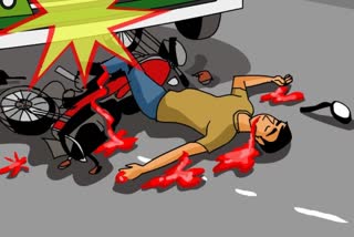 one man died in accident of car and bike in gandepalli mandal