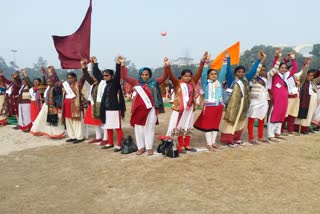 Rehearsal of human chain in patna