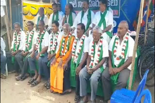 amaravathi protest continuing  in vijayawada