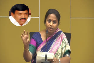 tdp spokes person panchamurthi anuradha fires on kakinada mla dwarampudi