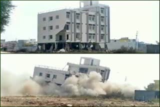 Illegal building demolished in Indore