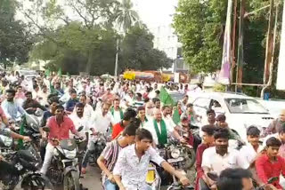 bike rally in guntur dst for state capital issue