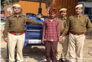 अलवर न्यूज, alwar altest news, बहरोड़ न्यूज, behror news, behror police, Thief arrested with stolen tractor,  चोरी के ट्रैक्टर के साथ चोर गिरफ्तार