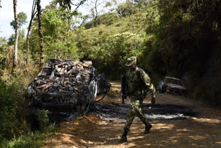 Colombia police  Colombia massacre  Jamundi municipality  Illegal armed groups  അനധികൃത സായുധ സംഘങ്ങൾ  ഏറ്റുമുട്ടല്‍  അഞ്ച് പേർ കൊല്ലപ്പെട്ടു  മേയർ ആൻഡ്രസ് ഫെലിപ്പ് റാമെറസ്  കൊളംബിയയിലെ ജമുണ്ടി