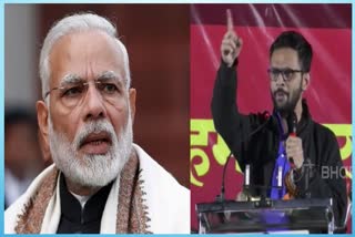 umar Khalid and Narendra Modi