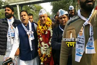 AAP nominee Somnath Bharti filed nomination papers in Malviya Nagar delhi