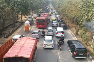 Delhi Election: nomination blocked Saket MB Road