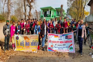 Cycle rally under Fit India campaign in Sundernagar