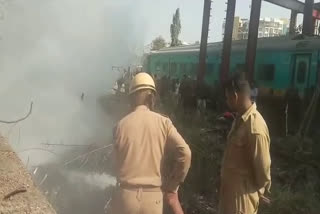 Sudden fire in railway coach depot