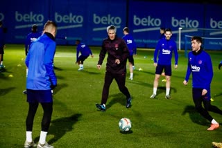 Barca train ahead of Setien's first match in charge as new coach