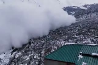 Avalanche in Ribba village of Kinnaur