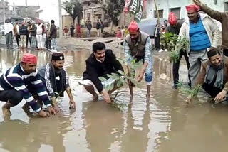 سماج وادی پارٹی کا انوکھا مظاہرہ