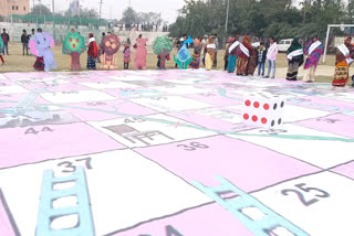 eevika dept aware people with snake ladder game