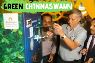 KSCA sets up plastic bottle shredder at Chinnaswamy to combat waste