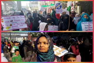 women protesting CAA & NRC