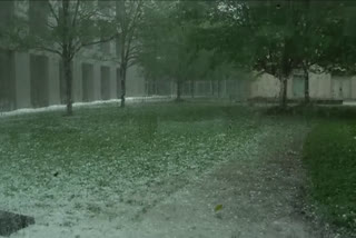 Hailstorm pounds Australia  Hailstorm in Australia  Huge Hailstorm in Australia  Australia's capital Canberra Hailstorm  Australian Capital Territory  southeast Australia  ഓസ്‌ട്രേലിയയിൽ ശക്തമായ കൊടുങ്കാറ്റ്