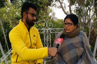 JP Nadda's sister-in-law Santosh Joshi has a special conversation with ETV Bharat