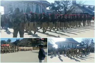 Practice for republic day parade on Ridge ground