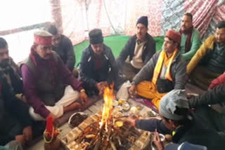 Hawan organised in Nahan bus depot