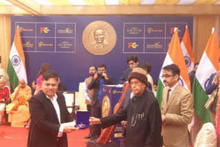 Pranab Mukherjee Conferred 'Champions of Change-2019' award to Allu Aravind