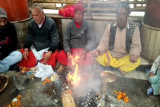 Worship for JP Nadda performed at Shri Naina Devi