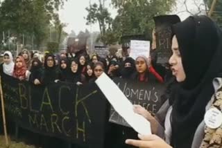 amu womens college girls boycott classes to protest against caa nrc npr