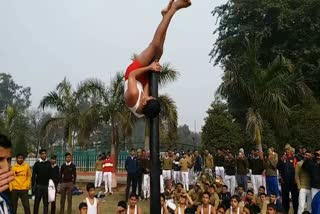 mallakhamb presentation at republic day in ambala