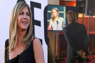 Jennifer Aniston on Brad watching her SAG Awards speech