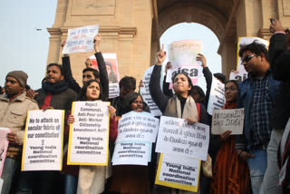 Women students join anti-CAA protests in AMU