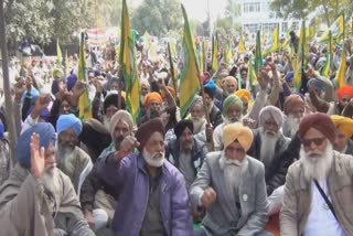 BKU Ugrahan kisan union, protest in barnala, stubble burning issue