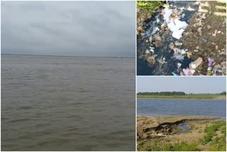 Ganga river contaminated by drain water in sahibganj