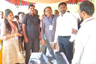 Distribution of election materials in Mahabubnagar district
