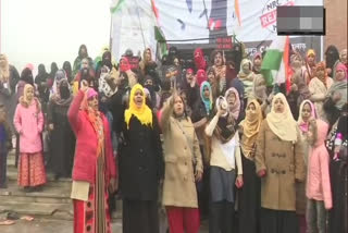 Women's protest in Lucknow