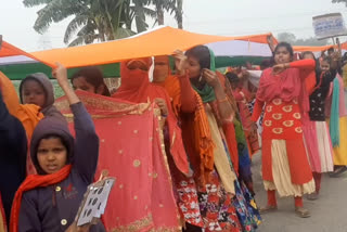 anti caa protest around 20 km tiranga rally held in bihar