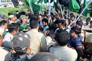 amaravathi farmers protest for capital