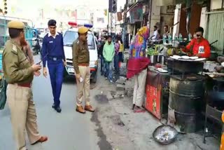 अतिक्रमण पर पुलिस की कारवाई, ajmer police